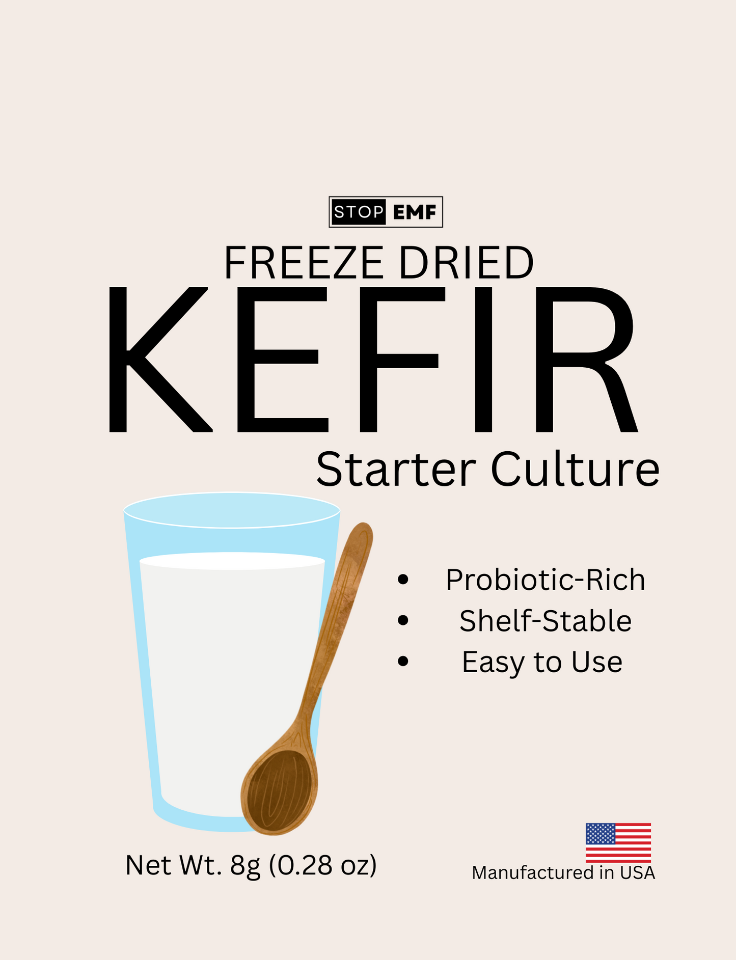 Try a FREE SAMPLE of KEFIR Starter Culture - 2g packet up to 1 month of Fresh Homemade Kefir